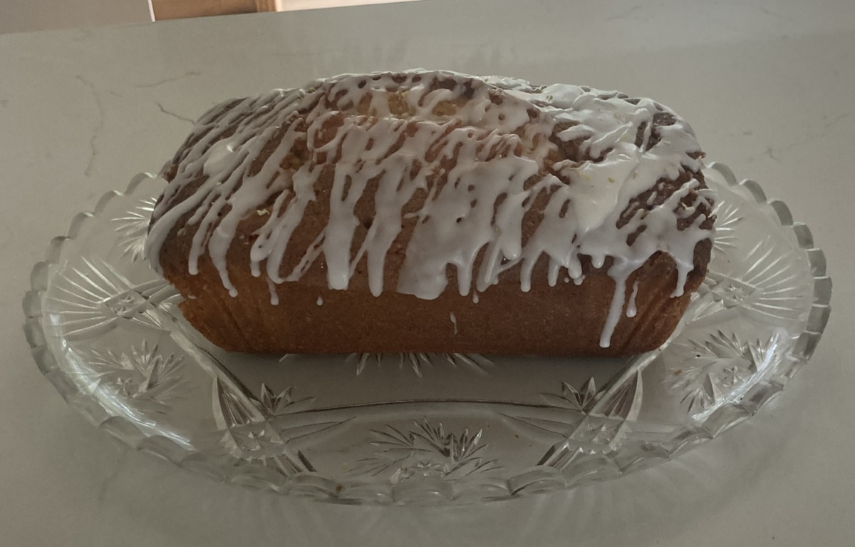 Pink raspberry ripple cake with chocolate shards